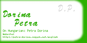 dorina petra business card